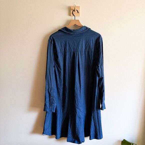 Universal Standard Perfect Tencel Chambray Drop Waist Shirtdress Size S - Picture 6 of 8